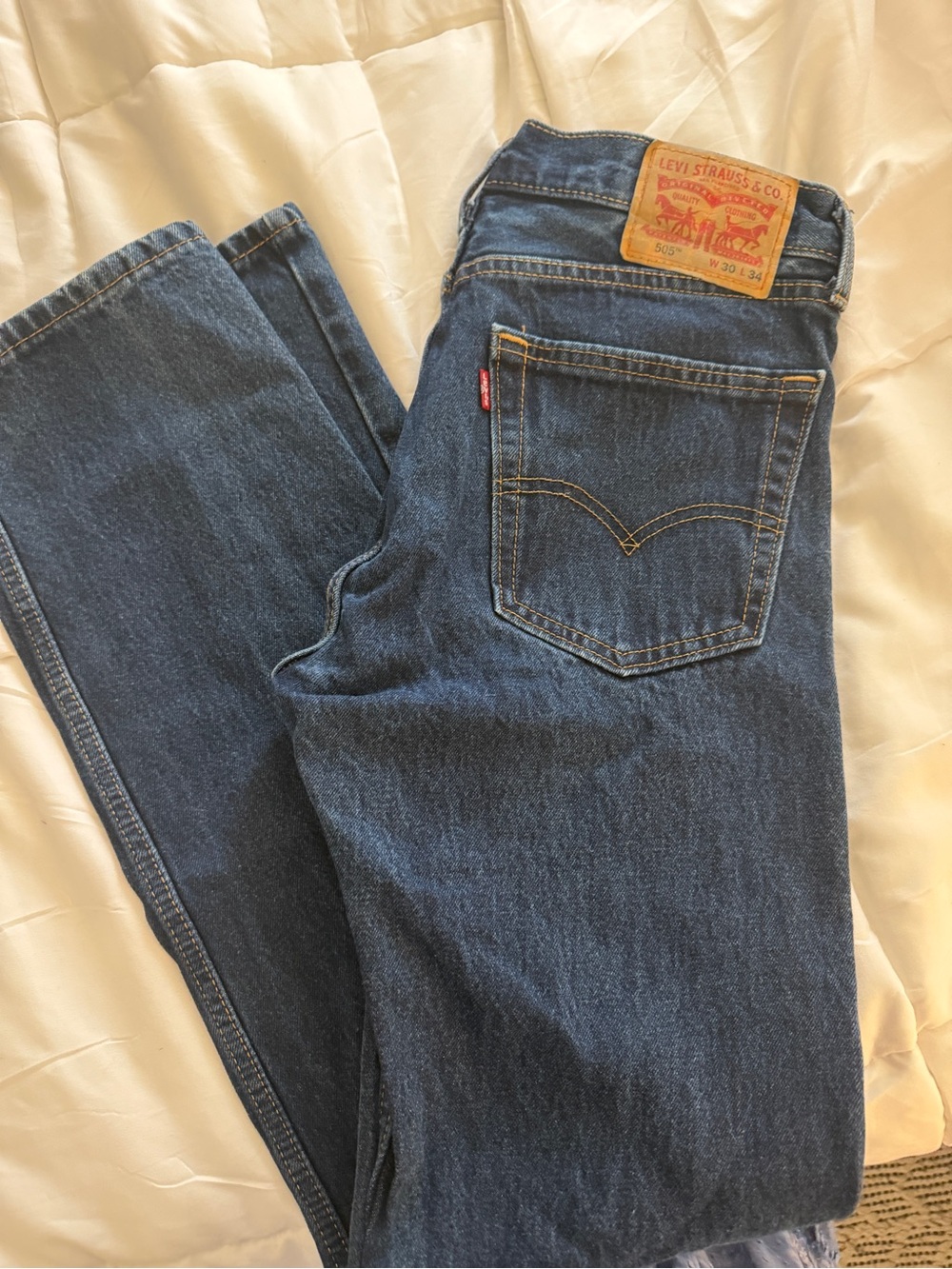 Levi's Men's Dark Blue Straight Leg Jeans